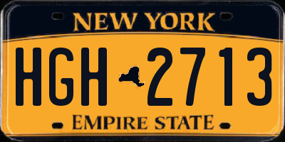 NY license plate HGH2713