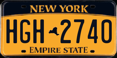 NY license plate HGH2740