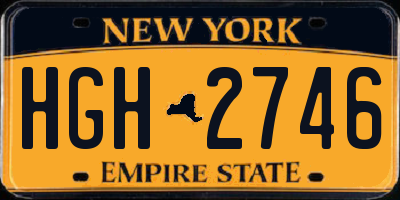 NY license plate HGH2746