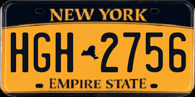 NY license plate HGH2756