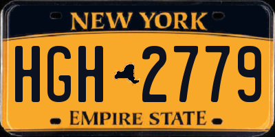 NY license plate HGH2779