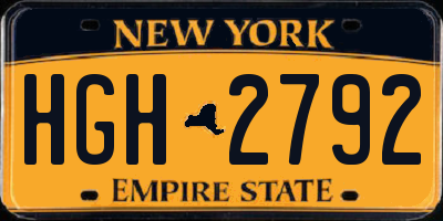 NY license plate HGH2792