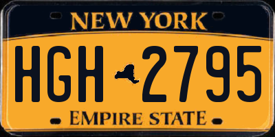 NY license plate HGH2795