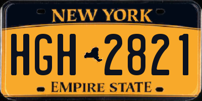 NY license plate HGH2821