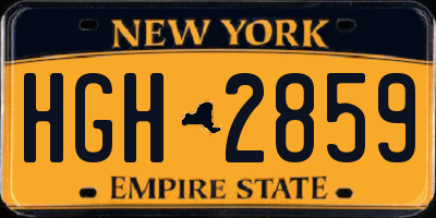 NY license plate HGH2859