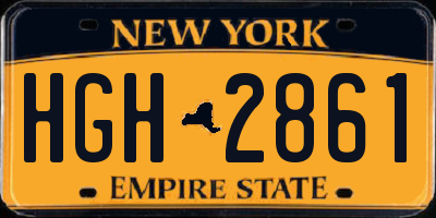 NY license plate HGH2861
