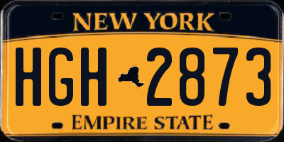 NY license plate HGH2873
