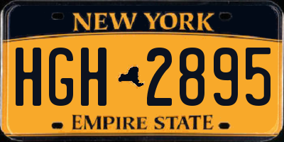 NY license plate HGH2895