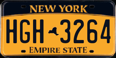 NY license plate HGH3264