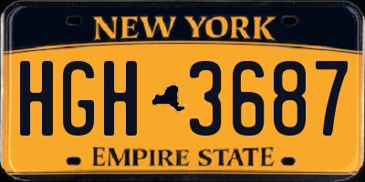NY license plate HGH3687