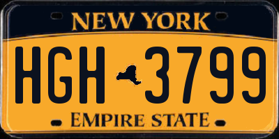 NY license plate HGH3799