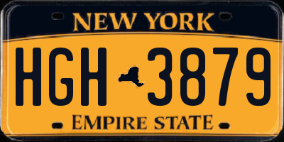 NY license plate HGH3879