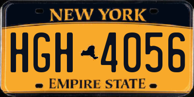 NY license plate HGH4056