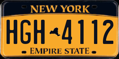 NY license plate HGH4112