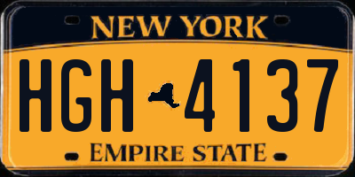NY license plate HGH4137