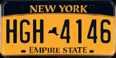 NY license plate HGH4146