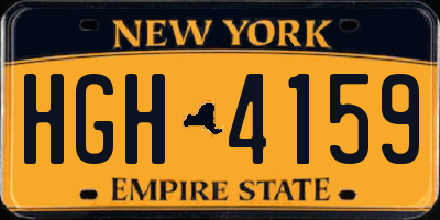 NY license plate HGH4159