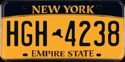NY license plate HGH4238