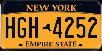 NY license plate HGH4252