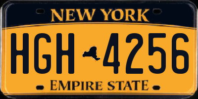 NY license plate HGH4256