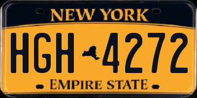 NY license plate HGH4272