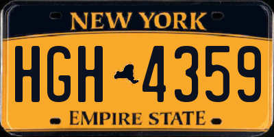 NY license plate HGH4359