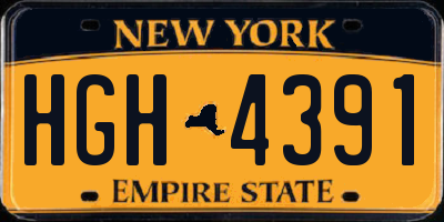 NY license plate HGH4391