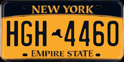 NY license plate HGH4460