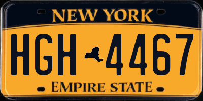NY license plate HGH4467