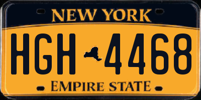 NY license plate HGH4468