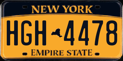 NY license plate HGH4478
