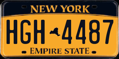 NY license plate HGH4487