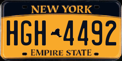 NY license plate HGH4492