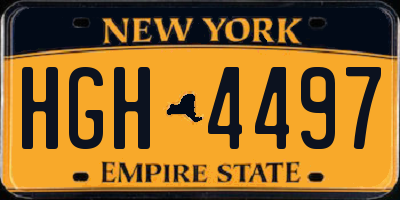 NY license plate HGH4497