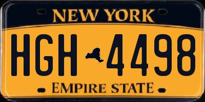 NY license plate HGH4498