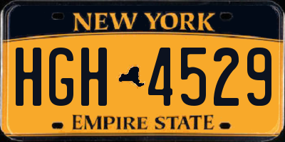 NY license plate HGH4529