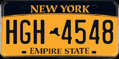 NY license plate HGH4548