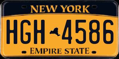NY license plate HGH4586