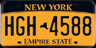 NY license plate HGH4588