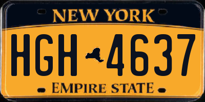 NY license plate HGH4637