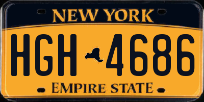NY license plate HGH4686