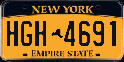 NY license plate HGH4691