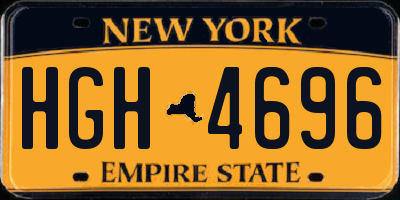 NY license plate HGH4696