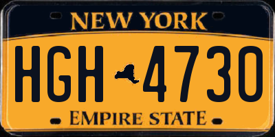 NY license plate HGH4730