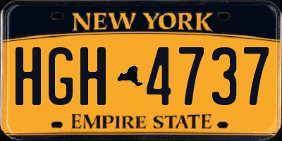 NY license plate HGH4737