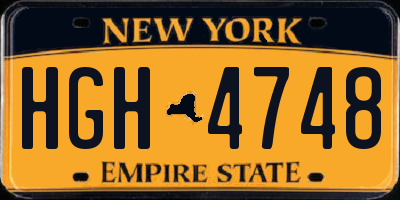 NY license plate HGH4748