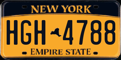 NY license plate HGH4788
