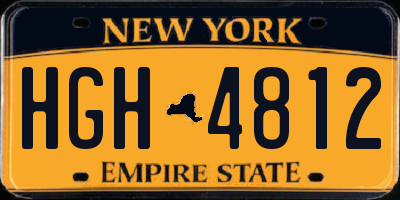 NY license plate HGH4812
