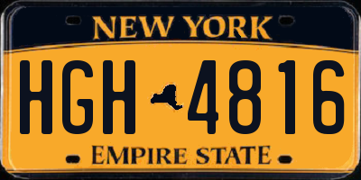 NY license plate HGH4816