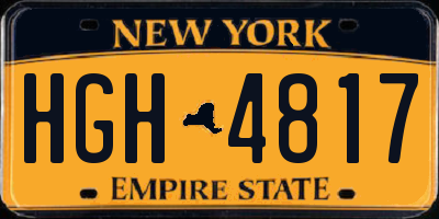 NY license plate HGH4817